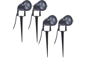 aulyun Pack de 4 Foco LEDs con Pincho para Jardín 3W 220V Luz LED para Exteriores