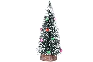 TinaDeer Künstlich Mini Tannenbaum Deko - Weihnachtsbaum 15CM - Weihnachten Baum mit Sockel - Christbaum für Weihnachtsdeko, Tischdeko, DIY, Schaufenste (D, 15cm)