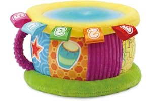 VTech-Baby Tambor Luces mágicas | Juguete para bebé +6 Meses | Bilingüe español-inglés | Más de 100 Canciones, melodías, Frases y Sonidos | Versión ESP | Multicolor