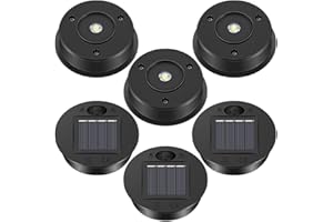 Hausdec 6 Pcs Solar Lights Replacement Top 7 Solar Lantern Parts LED Solar Panel Lantern Lid Lights for Outdoor Hanging