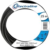 Electraline 13142 Single Pole Cable FS17, Section 1 x 2.5 mm&sup2;, Black, 25 m