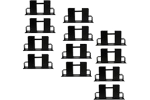 Izrielar Holzstapelhilfe, 12 Stück Metall Holzstapelhalter, Stabile Brennholz Lagerregal, für Innen und Außen Brennholz Kaminholzregal (Schwarz)