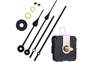 Hicarer Lange Ersatz-Wanduhr für Wanduhrwerk, zum Basteln, 2 Paar Nadeln zum Schärfen, 2 Paar Nadeln zum Schärfen