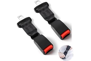 EDKSEGJCSOUS 2Pcs Car Seat Belt, Vehicle Seat Belt Buckle Covers Auto Accessories Fits Most Auto, Adjustable Red Seat Belt Automobile Universal Fixing Strap UK Car Belt Lock Buckle 23CM