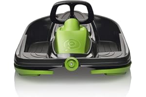 KSMTOYS Gizmo Riders 2-Sitzer Skischlitten mit Differentiallenkung und tiefer Grabbremse - Stratos Mystic Green