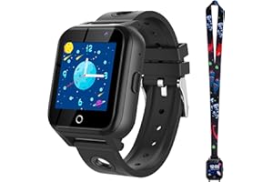 LiveGo Inteligentny zegarek do gier dla dzieci, 18 gier, smartwatch dla chłopców, dziewcząt, z krokomierzem, zegarek na nadgarstek, MP3, 3–12 lat, dla dzieci, na Boże Narodzenie, urodziny, czarny