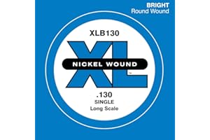D'Addario XLB130 .130 Long Scale Nickel Wound Single String for Bass Guitar