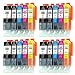 Kingway 20 Pack Compatible Canon Ink Cartridges PGI-225 CLI-226 for Canon Pixma MX892 MG5320 MG6220 MG5220 MX882 MG8220 Inkjet Printer (4LBK+4SBK+4C+4M+4Y) RS.3589.00