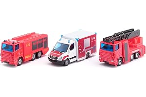 siku 6326, Räddningstjänstkit, Metall,plast, Röd,vit, Med rörliga delar