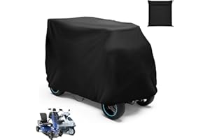 SIRUITON Pokrowiec do przechowywania skuterów, pokrowiec na wózek inwalidzki, wodoodporny, do podróży, lekki pokrowiec na krzesło elektryczne, ochrona przed kurzem, brudem, śniegiem, deszczem, promieniami słonecznymi (140 x 66 x 91 cm)