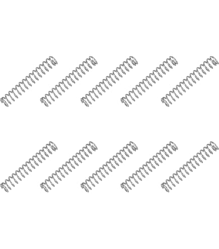 20 Stück Druckfedern Edelstahl 304 – 0,4mm Draht, 5mm Außen-Ø, 15mm Länge, Max. Kraft 0,34kg, Poliert, Für Elektronik & Mechanik