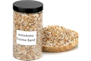 wohohoho 2.2lbs Coarse Silica Sand, Natural Mini Decorative River Rocks, Succulent Cactus Carnivorous Plant Mix Bonsai Pumice Soil Cover, Top Dressing Sand for Cacti Terrarium Aquariums Vase