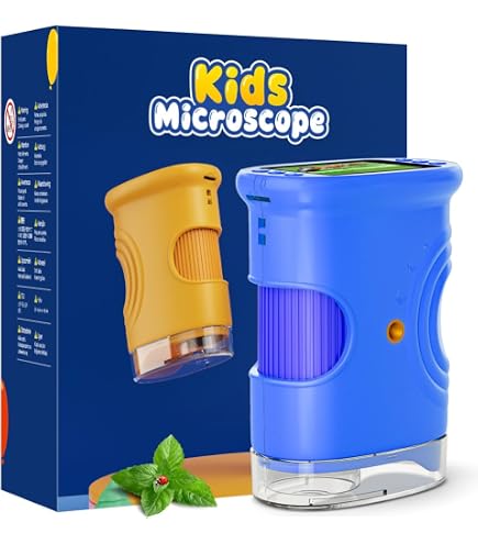 Learning Resources GeoSafari Jr. Kidscope – Microscope Enfant Grossissement 3x, 15 Lames, LED – STEM, Dès 5 Ans