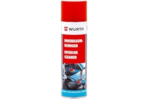 WÜRTH Detergente per abitacolo – 500 ML – Speciale schiuma detergente con antistatico supplementare per tutta la superficie dello veicolo interno.