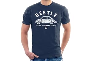 Volkswagen Beetle Black Live The Adventure-t-shirt för män