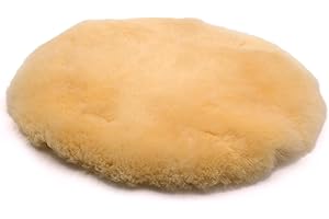 Miauff Lambskin Insert for Cat Cave, Diameter 40 cm, Natural Sheepskin Cat Bed, Cat Blanket, Cat Bed Cover, Soft and Warming, for Cat Beds (Yellow)