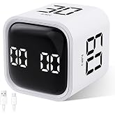 Cuteefun Cube Timer, Timer Pomodoro a Rotazione, 5/10/30/60 Minuti e Conto Alla Rovescia Personalizzato, Display Digitale, Mo