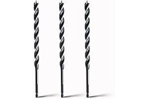 hsawbit Wood Drill Bits, 3pcs x 12mm x 300mm Auger Drill Bit Extra Long Drill Bits Wood Plastic, Drywall Woodworking Hole Drill Bit