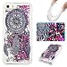 Produktbild Ooboom® iPhone 5SE Hülle TPU Silikon Bumper Schutzhülle Handy Tasche Case Cover mit Funkeln Glänzend Bling Glitter - Schwarz Traumfänger