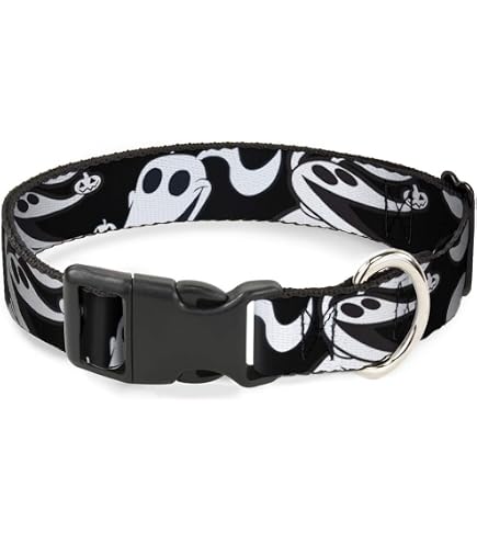 Buckle-Down Hundeleine NBC Jack/Halloween Design – 4 Fuß (ca. 1,2 M) Lang, 1,5 Zoll Breit, Aus Polyester, Mit Stahlbeschlägen (offiziell Lizenziert)