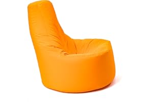 MaxiBean Bean Bag Chair Gaming indoor Outdoor Weather Resistant - Perfect for Home, Garden, Living Room Lounge - Adult, teenager Big Recliner BeanBag Chairs with Filling Beans Included - Orange