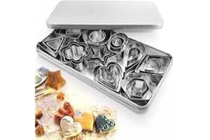 CHITHOR Ausstechformen Weihnachten Set, 30 Stück Plätzchenausstecher, Mini Keksausstecher Edelstahl Linzer Ausstecher Set, DIY Klein Ausstecher Weihnachten für Tortendekorationen, Zuckerkuchen, und Kekse