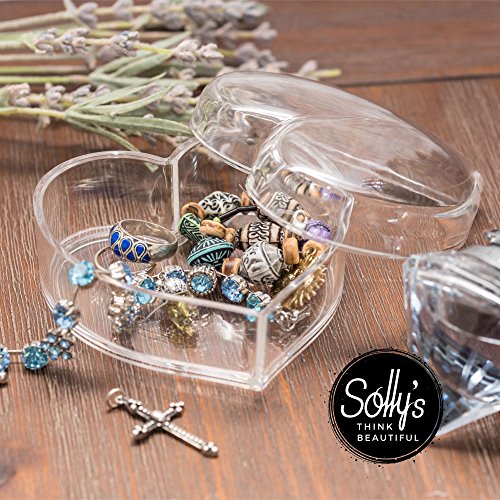 Solly´s® Herz Schmuck-Box klein | Geschenkideen für Mädchen | Bad-Deko im schönen Design - 5