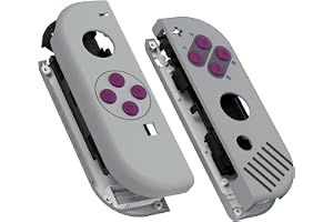 eXtremeRate Soft Touch Grip Klassik DMG-01 Stil Joycon Handheld Controller Hölje med Kompletta Knappar, DIY Ersättnin