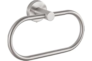 Towel Ring for Bathroom, Brushed Nickel Towel Bar Hangers Wall Mount, Stainless Steel Hand Towel Holder, Modern Round Towel Hanger by Eolax
