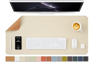 HOMIEAZICOZI Korkowa mata na biurko, dwustronna, podkładka, do biura i domu, do uporządkowania biurka, na akcesoria, idealna duża podkładka pod mysz, beżowa, 90 x 43 cm