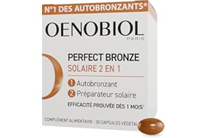 Oenobiol - Perfect Bronze Solaire 2-en-1 - Autobronzant et Préparateur Solaire - Efficacité Prouvée dès 1 Mois - Programme 1 Mois - 30 Capsules