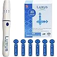 Luxus Lancing Device Pen with Adustable Depth & 100 Round Lancets Gamma Sterilized 30G (Compatible for use with all brands of Glucometers)