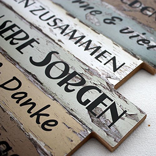 Plankeschild Familienregeln aus MDF, 51×33 cm - 4