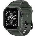 Spigen Rugged Armor Pro Cover Case Compatible with Apple Watch Series 7 (45mm) | Series 6 | SE | Series 5 | Series 4 (44mm) - Military Green