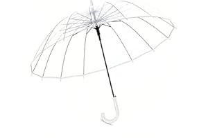 ThreeH Przezroczysty parasol bąbelkowy automatycznie otwierany 16 stalowych żeber, ponadwymiarowa, wiatroszczelna kopuła KS10