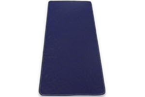 Casatessile Ariel -Tappeto Cucina Made in Italy, Antiscivolo, Lavabile - Passatoia Cucina - Larghezza 50 cm, Lunghezza 240 cm - Blu Scuro