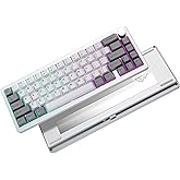 LQXQ SK65 Tastiera Meccanica da gioco senza fili, Tastiera in Alluminio al 60%, Bluetooth 5.0/2.4GHz/USB-C cablata Hot Swappable Tastiera retroilluminata RGB personalizzata per computer Mac PC, Nero