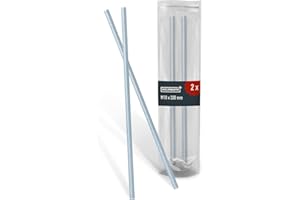 HELPMATE - Tige filetée M10 x 330 mm en acier galvanisé - 2 pièces Tige inox filetée avec filetage métrique complet - Tige filetée avec classe de résistance 4.8, DIN 976