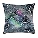 Produktbild FAFANI Psychedelic Decor Throw Pillow Cushion Cover, Space Galaxy Inspired Hazy Grunge Modern Celestial Cosmic Fantasy Design, Decorative Square Accent Pillow Case, 18 X 18 Inches, Multicolor