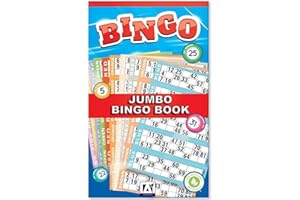 QDS Jumbo Bingo Book 6 View Pad 480 Tickets Easy to Read - Multicoloured