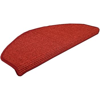 Rot Wohn Idee24 Stufenmatte Sisal Halbrund Mit Kante 24 X 65cm