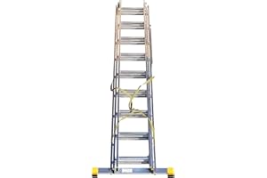 BPS ACCESS SOLUTIONS Ausziehleiter mit 3 Elementen und integrierter Stabilisierung, 7,11 m (5.69m)
