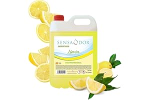 SENSODOR Ambientador SENSAODOR, 5 Litros, Amarillo, Garrafa, Profesional, Empresas, Negocio, Limpieza, Neutralizador, Quitaolor, Buen olor, Aromatizador (Limón)