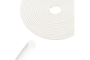 QUARKZMAN Backer Rod 5 mm x 5 m silikonskum för tätning vit | Tätningslist för betongfogar, expansionsfogar, sprickfyllning, dörrar, fönster