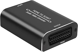 Ozvavzk HDMI do SCART Converter ze skalerem Funkcja HDMI to Eurozłącze Adapter kompozytowy wideo HD Stereo Audio Konwersja per Sky HD BLU-Ray Lettore HDTV STB VHS Xbox PS4 itp.