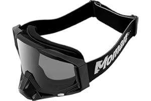 Moman Occhiali da Motocross, Occhiali da Moto Visione Ampia Occhiali da Ciclismo Occhiali Da MTB Anti UV400 Antipolvere Occhiali da Sole Sportivi Occhiali MX Anti-Graffio per Sci, Dirt Bike ATV