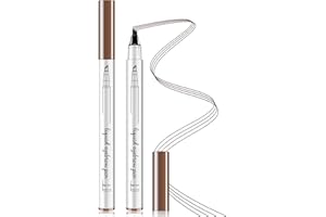 RENHUANGFUXI Eyebrow Pen, Eyebrow Pencil, Eye Brower Pencils Brow Pencils Easy Makeup Tool, Creates Natural Looking Stays Long-Lasting Waterproof Eyebrow Pen, 1 PC Brown Eyebrow Pencils