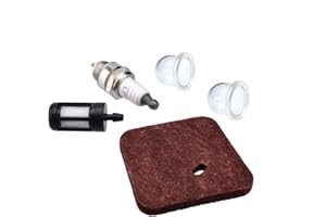 Cancanle Filtre à air filtre à carburant bougie d'allumage ampoule d'amorçage de carburateur pour Stihl FS38 FS45 FS46 FS55 HS45 FC55 KM55 Débroussailleuse Coupe-bordures