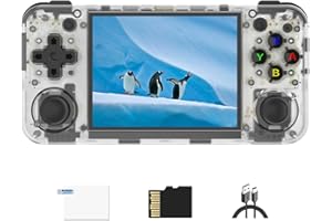 BULUHAHA RG35XX H Console di gioco retrò, 64G Carta di TF Console Retro 3.5", sistema Linux ARM Cortex-A53 1.5GHz, Console Portatile supporta HDMI TV Output 5G WiFi Bluetooth 3300mAh(bianco)