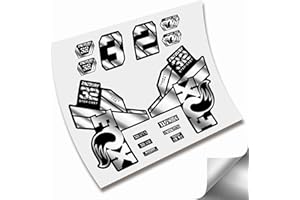 CUAC REVOLUTION Pegatinas Horquilla Fox 32 Factory SC 2021 Fork Stickers AUFKLEBER ADESIVI Bike Decals Plata